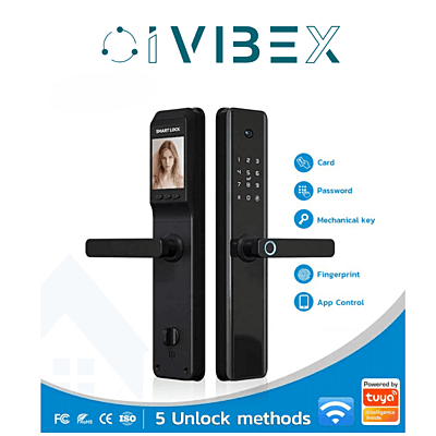 Exterior Smart Wifi Fingerprint Camera Door Lock/Visible large screen(SJDA)