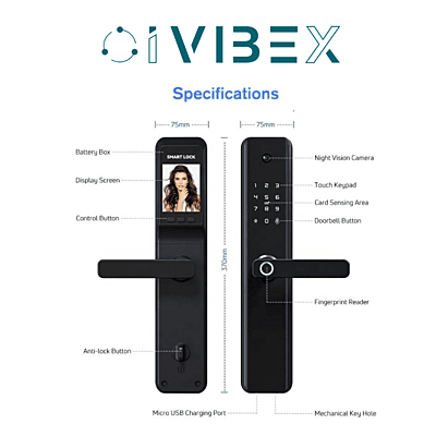 Exterior Smart Wifi Fingerprint Camera Door Lock/Visible large screen(SJDA)