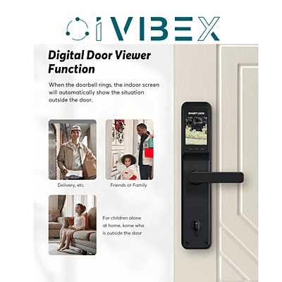 Exterior Smart Wifi Fingerprint Camera Door Lock/Visible large screen(SJDA)