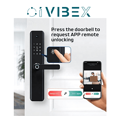 Exterior Smart Wifi Fingerprint Camera Door Lock/Visible large screen(SJDA)