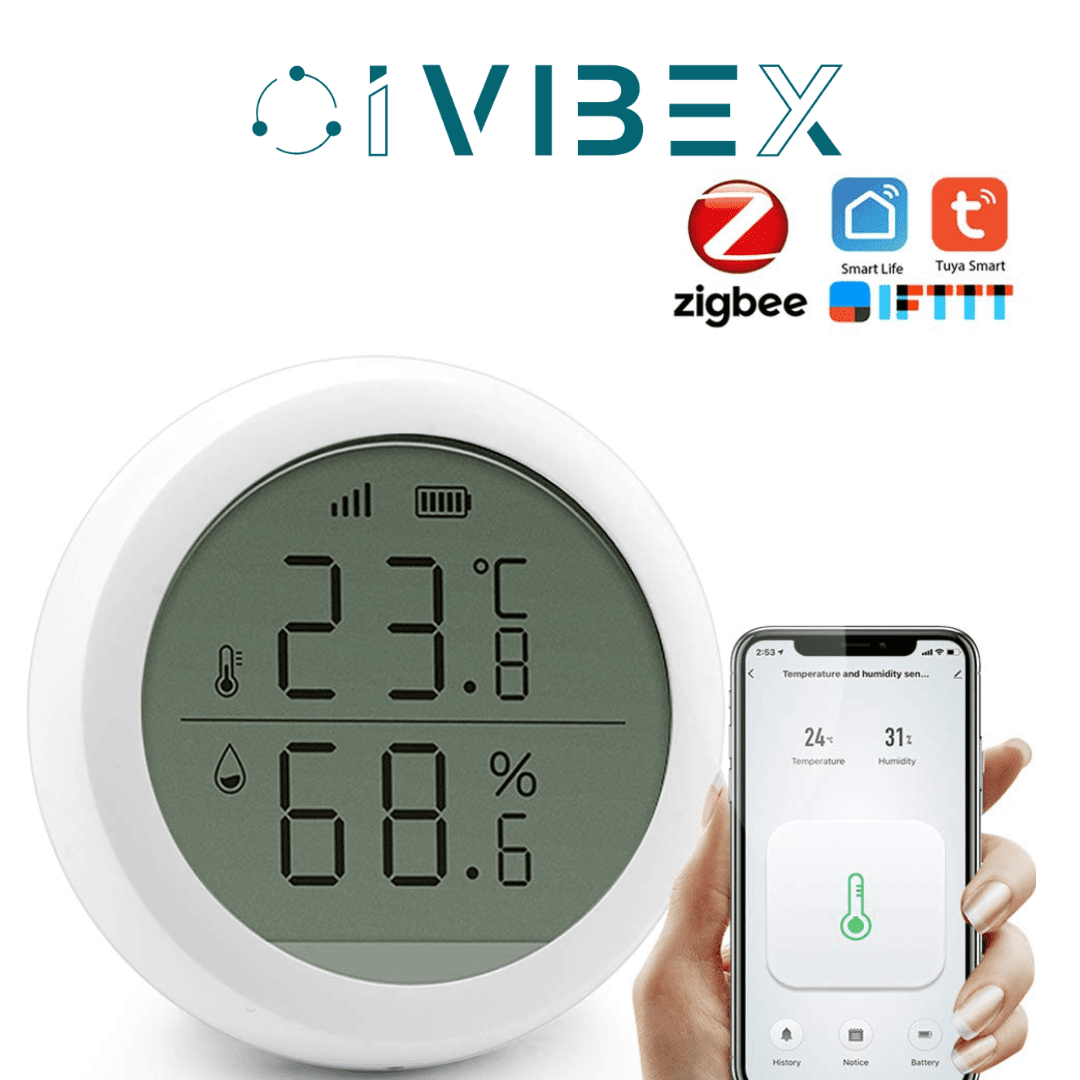 Monitor Your Environment Zigbee Temperature & Humidity Sensor with LCD