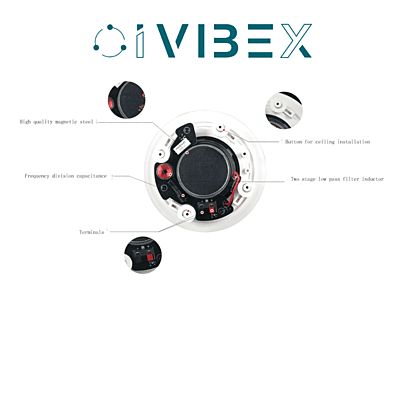 Ceiling Speaker 4 inch (10-30W) (X16MS202C4) Ceiling Speaker 4 inch (10-30W) (X16MS202C4)
